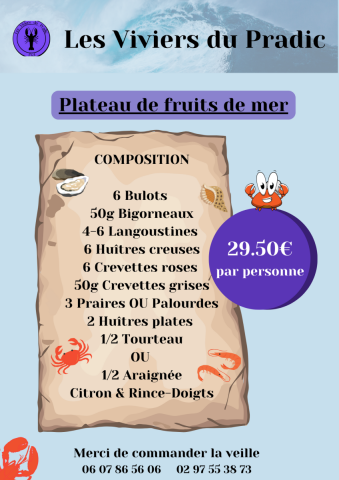 Affiche Plateau de fruits de mer